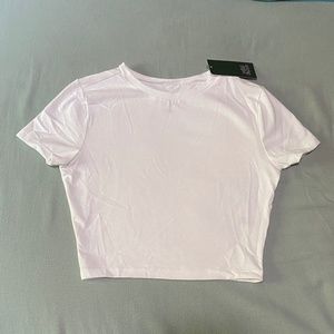 Short Sleeve Cropped T-Shirt, White